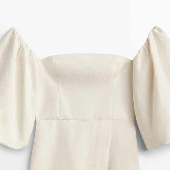 MASSIMO DUTTI - Linen Midi Dress - XS - Picture 5 of 7